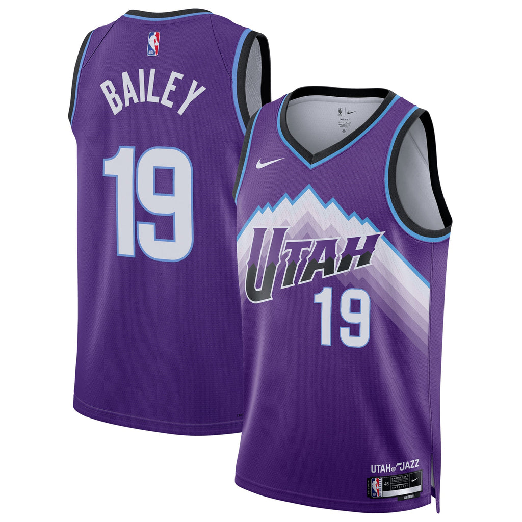 Unisex Utah Jazz Ace Bailey Nike Purple Swingman Jersey - Icon Edition product image 1, provided for visual reference and
