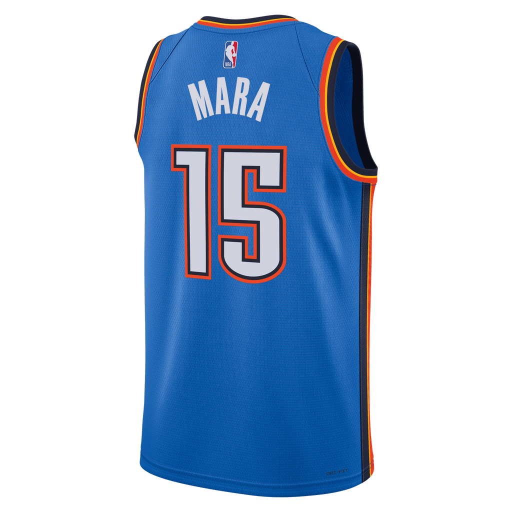 Unisex Oklahoma City Thunder Aday Mara Nike Blue Swingman Jersey - Icon Edition product image 4, provided for visual