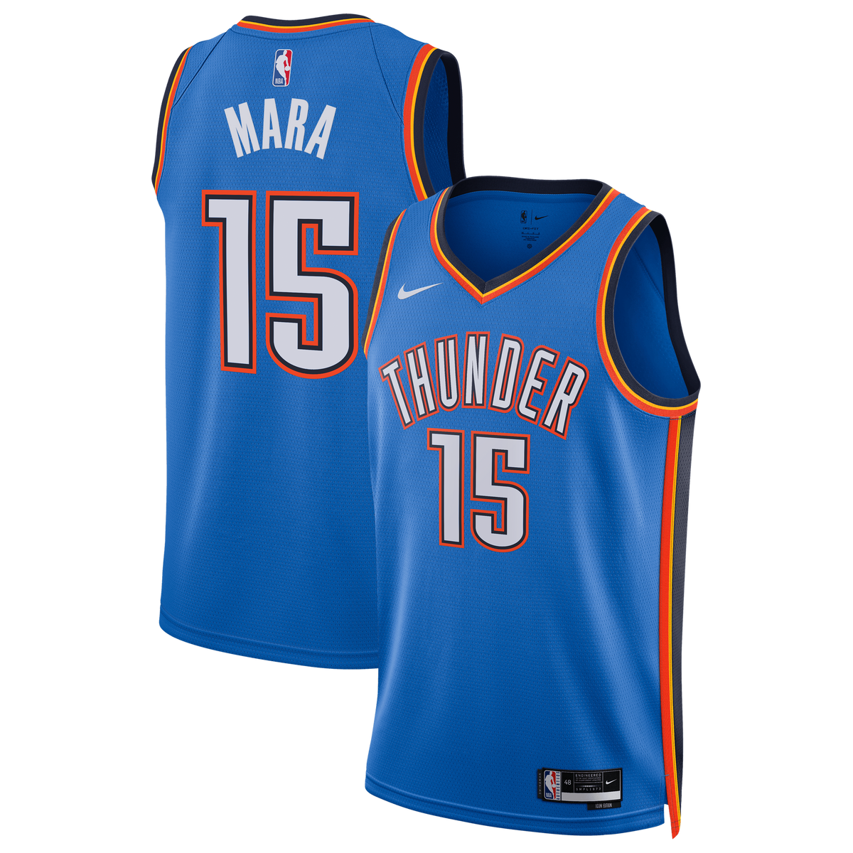 Unisex Oklahoma City Thunder Aday Mara Nike Blue Swingman Jersey - Icon Edition product image 1, provided for visual