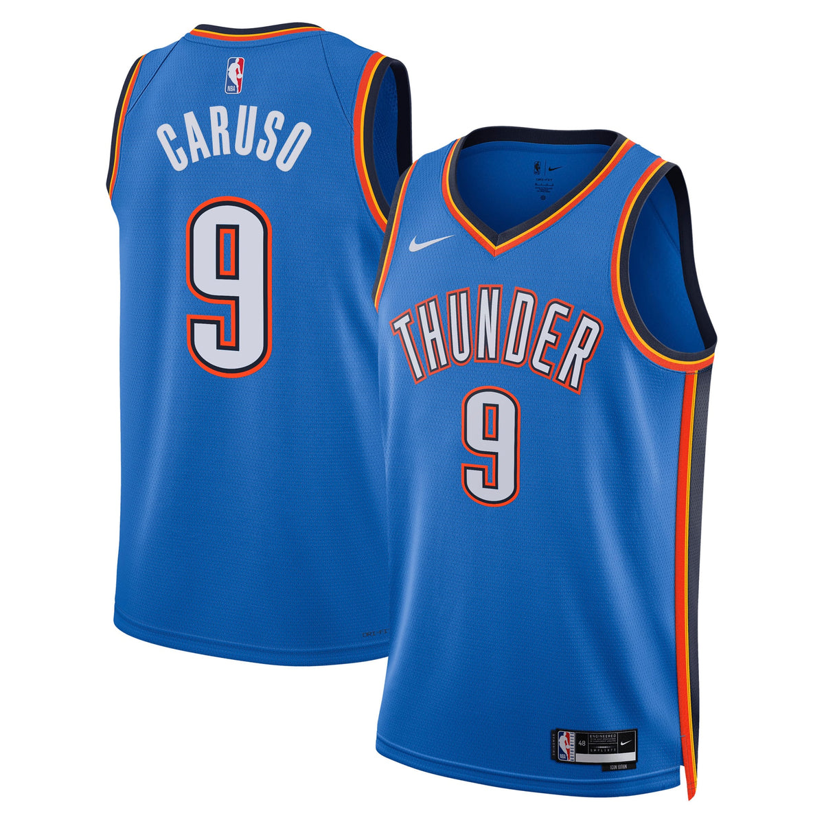 Unisex Oklahoma City Thunder Alex Caruso Nike Blue Swingman Jersey - Icon Edition product image 1, provided for visual