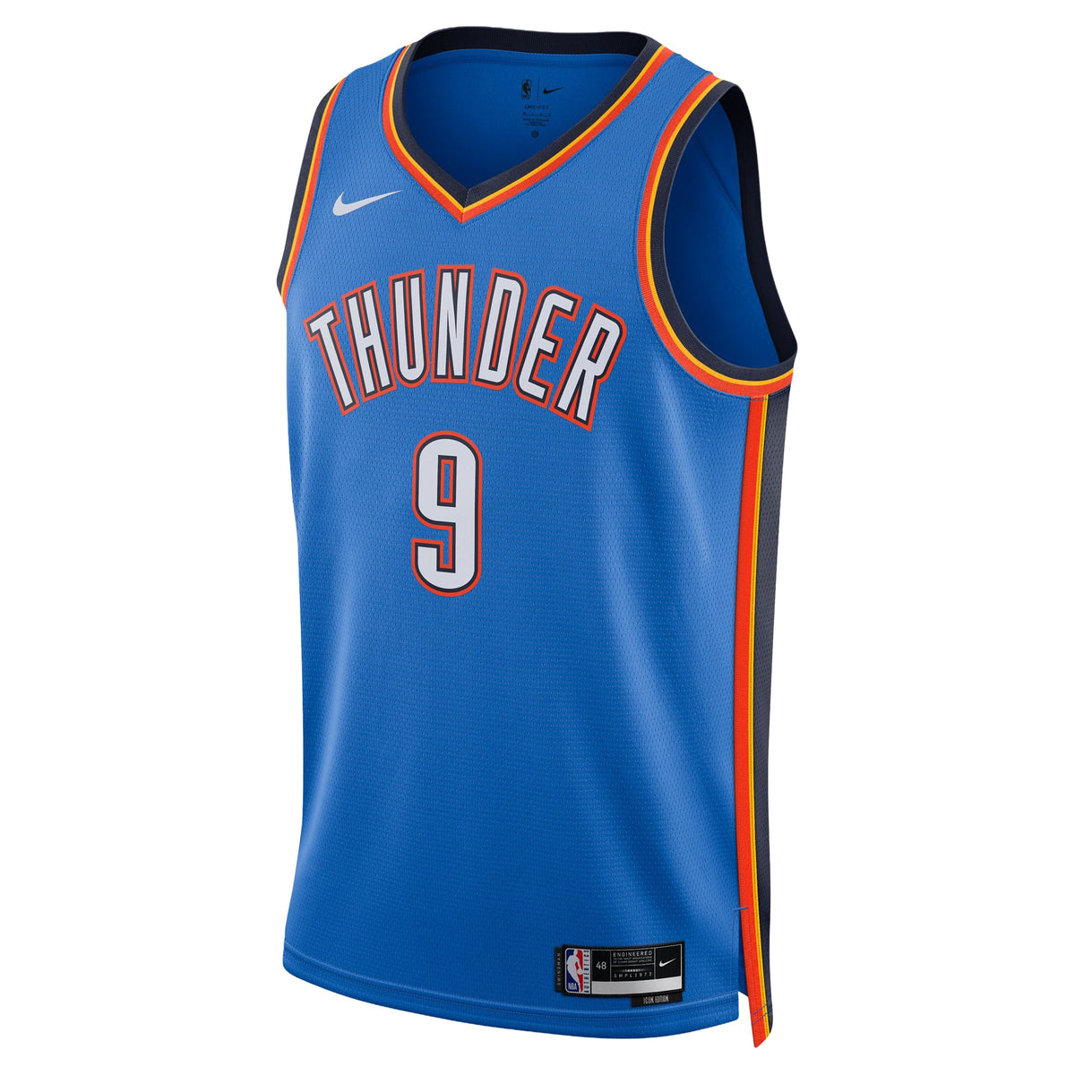 Unisex Oklahoma City Thunder Alex Caruso Nike Blue Swingman Jersey - Icon Edition product image 3, provided for visual