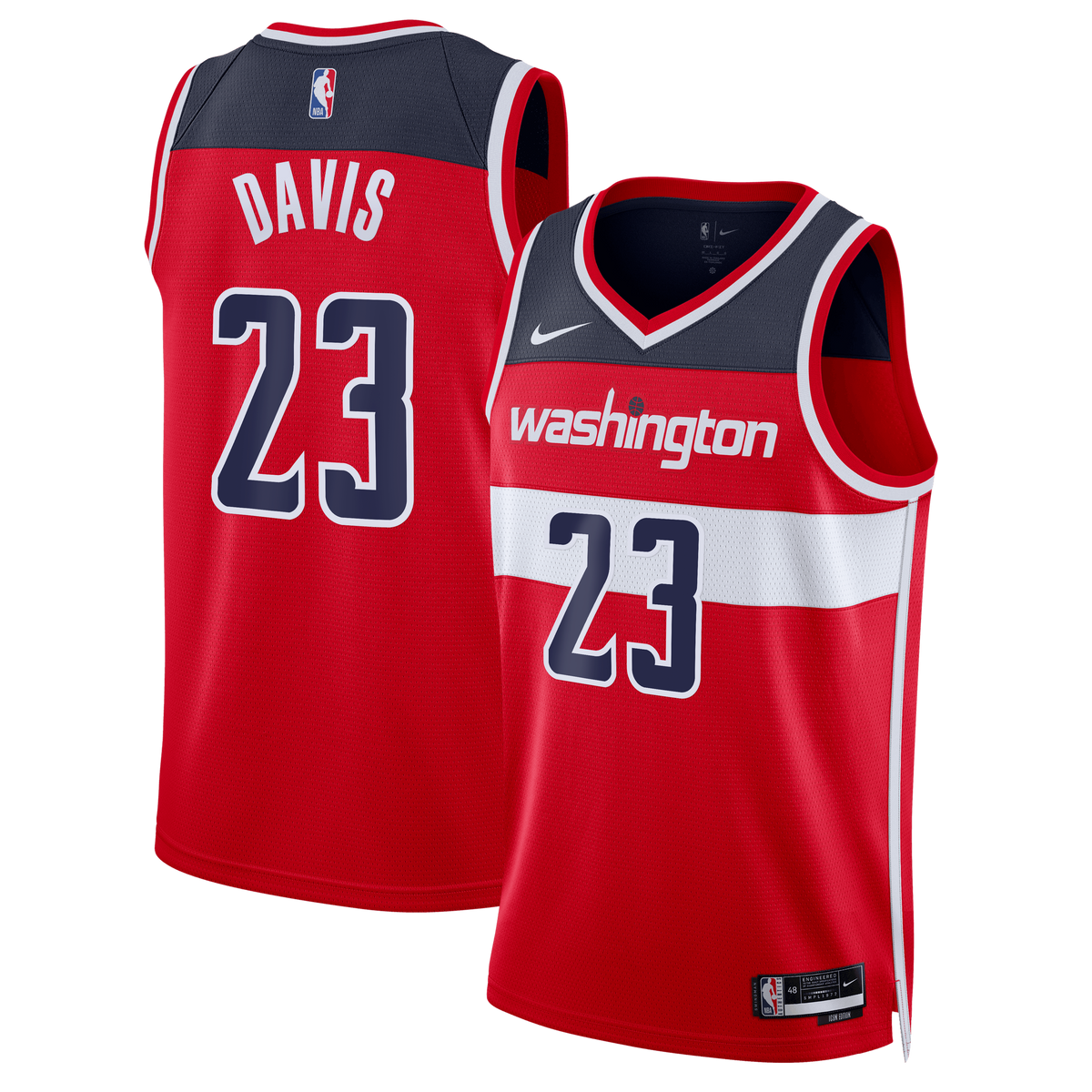 Unisex Washington Wizards Anthony Davis Nike Red Swingman Jersey - Icon Edition product image 1, provided for visual