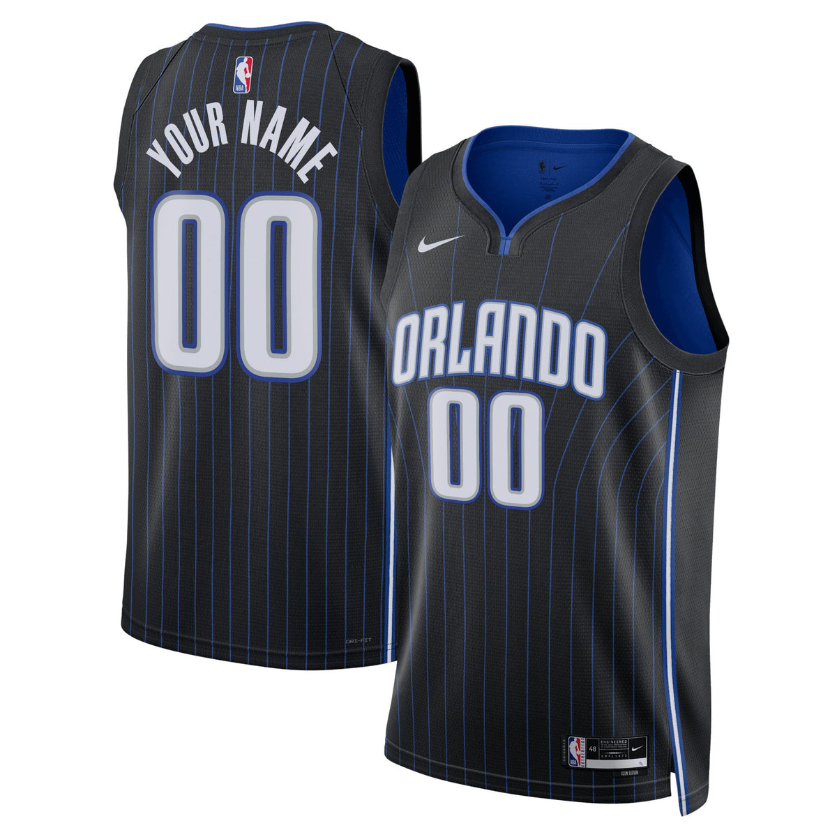 Unisex Orlando Magic Nike Black Swingman Custom Jersey - Icon Edition product image 2, provided for visual reference and