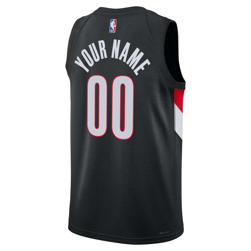 Unisex Portland Trail Blazers Nike Black Swingman Custom Jersey - Icon Edition product image 4, provided for visual