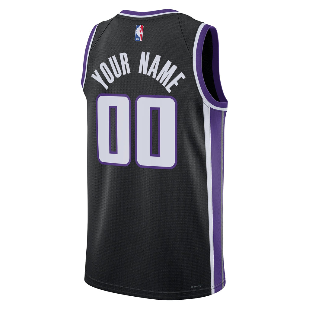 Unisex Sacramento Kings Nike Black Swingman Custom Jersey - Icon Edition product image 4, provided for visual reference and