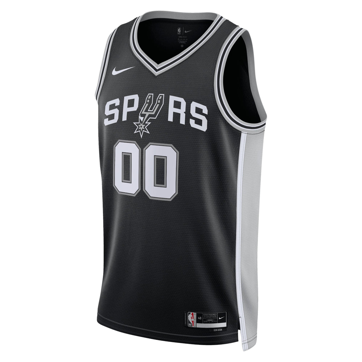 Unisex San Antonio Spurs Nike Black Swingman Custom Jersey - Icon Edition product image 3, provided for visual reference and