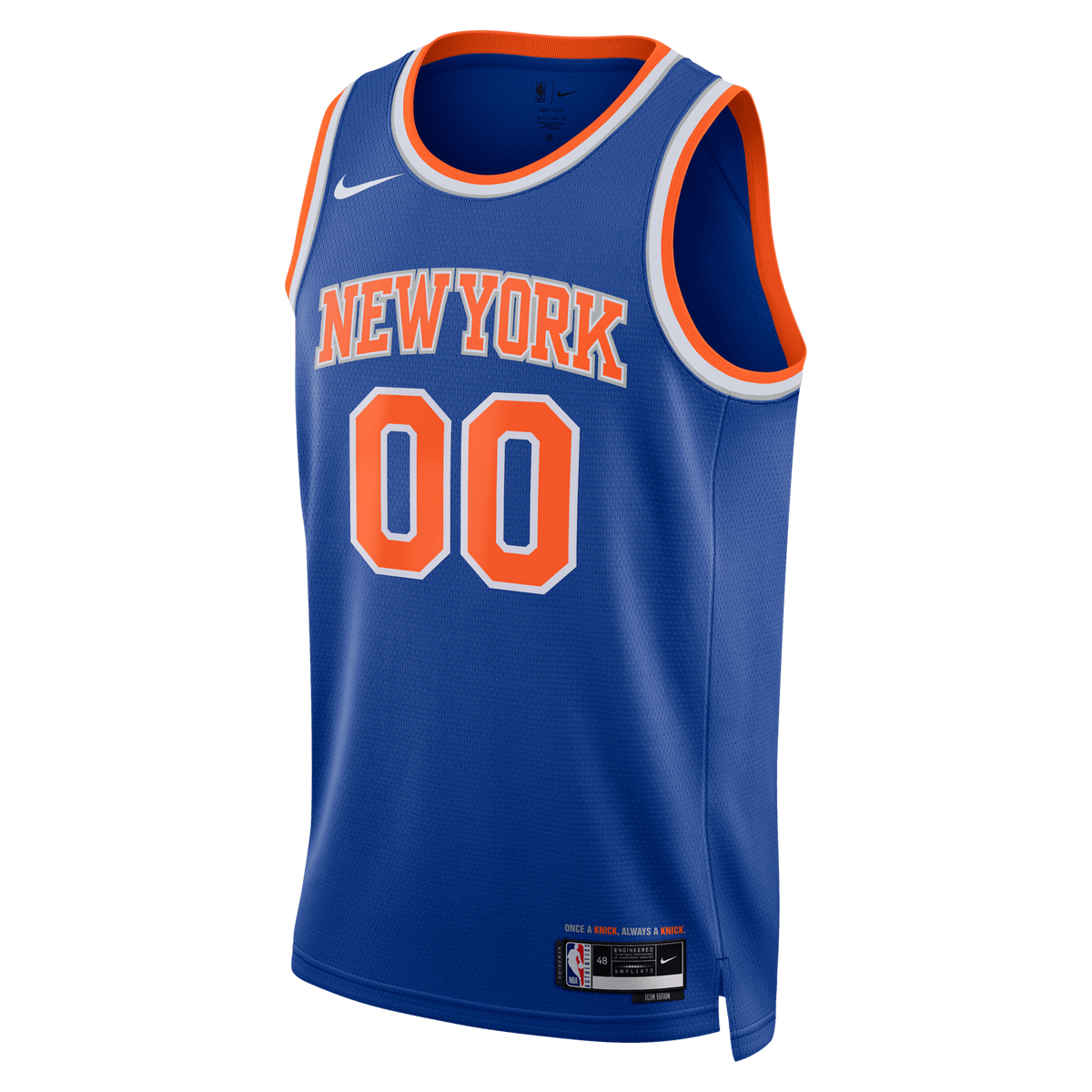 Unisex New York Knicks Nike Blue 2026 NBA Finals Patch Swingman Custom Jersey - Icon Edition product image 3, provided for