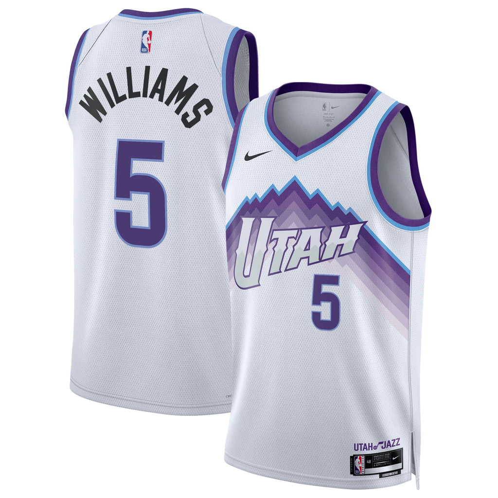 Unisex Utah Jazz Cody Williams Nike White Swingman Jersey - Association Edition product image 2, provided for visual
