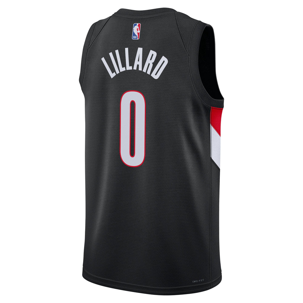 Unisex Portland Trail Blazers Damian Lillard Nike Black Swingman Jersey - Icon Edition product image 4, provided for visual