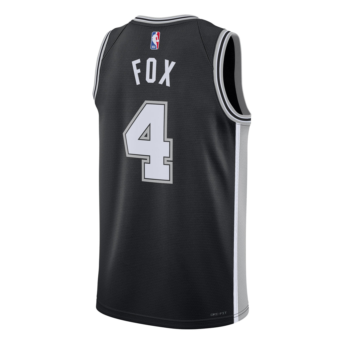 Unisex San Antonio Spurs De'Aaron Fox Nike Black Swingman Player Jersey - Icon Edition product image 4, provided for visual