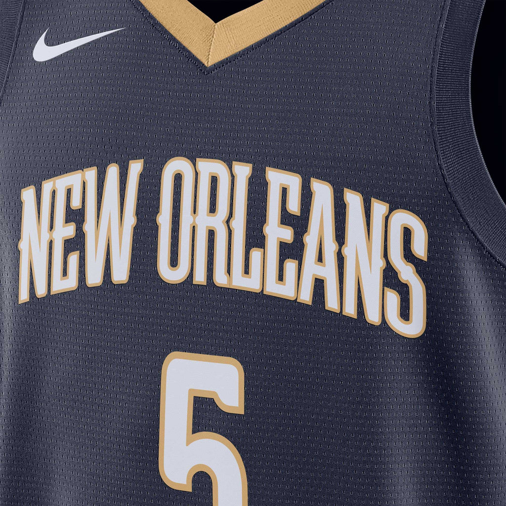 Unisex New Orleans Pelicans Dejounte Murray Nike Navy 2024 Offseason Addition Nike Swingman Jersey product image 5, provided