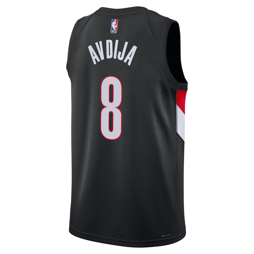 Unisex Portland Trail Blazers Deni Avdija Nike Black Swingman Jersey - Icon Edition product image 4, provided for visual