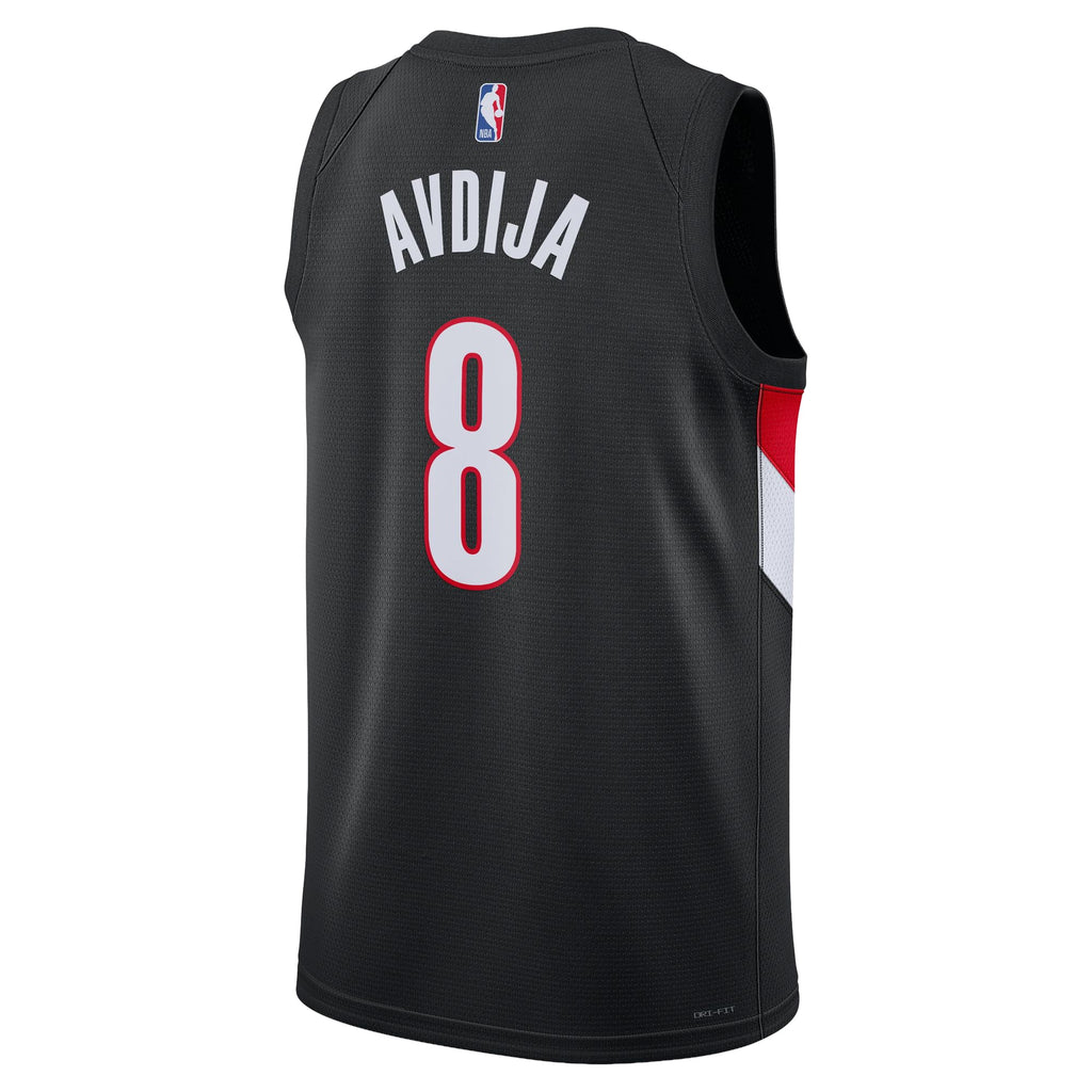 Unisex Portland Trail Blazers Deni Avdija Nike Black Swingman Jersey - Icon Edition product image 4, provided for visual