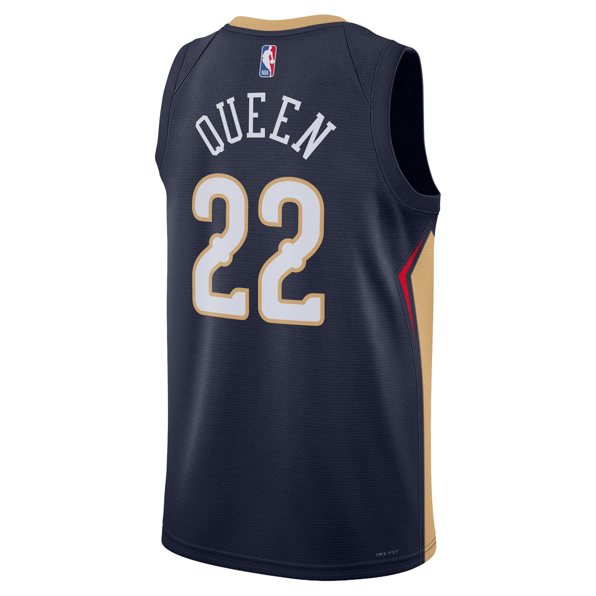 Unisex New Orleans Pelicans Derik Queen Nike Navy Swingman Jersey - Icon Edition product image 4, provided for visual