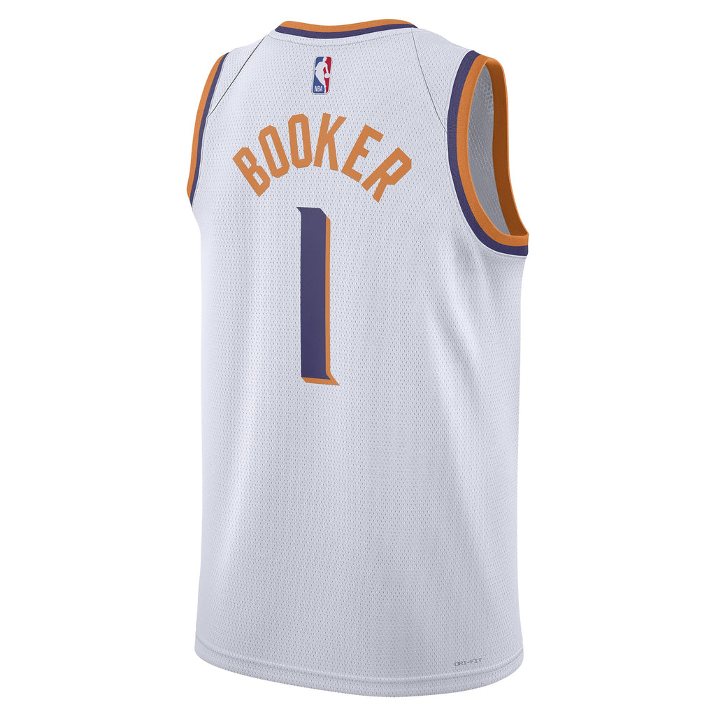 Unisex Phoenix Suns Devin Booker Nike White Swingman Jersey - Association Edition product image 4, provided for visual