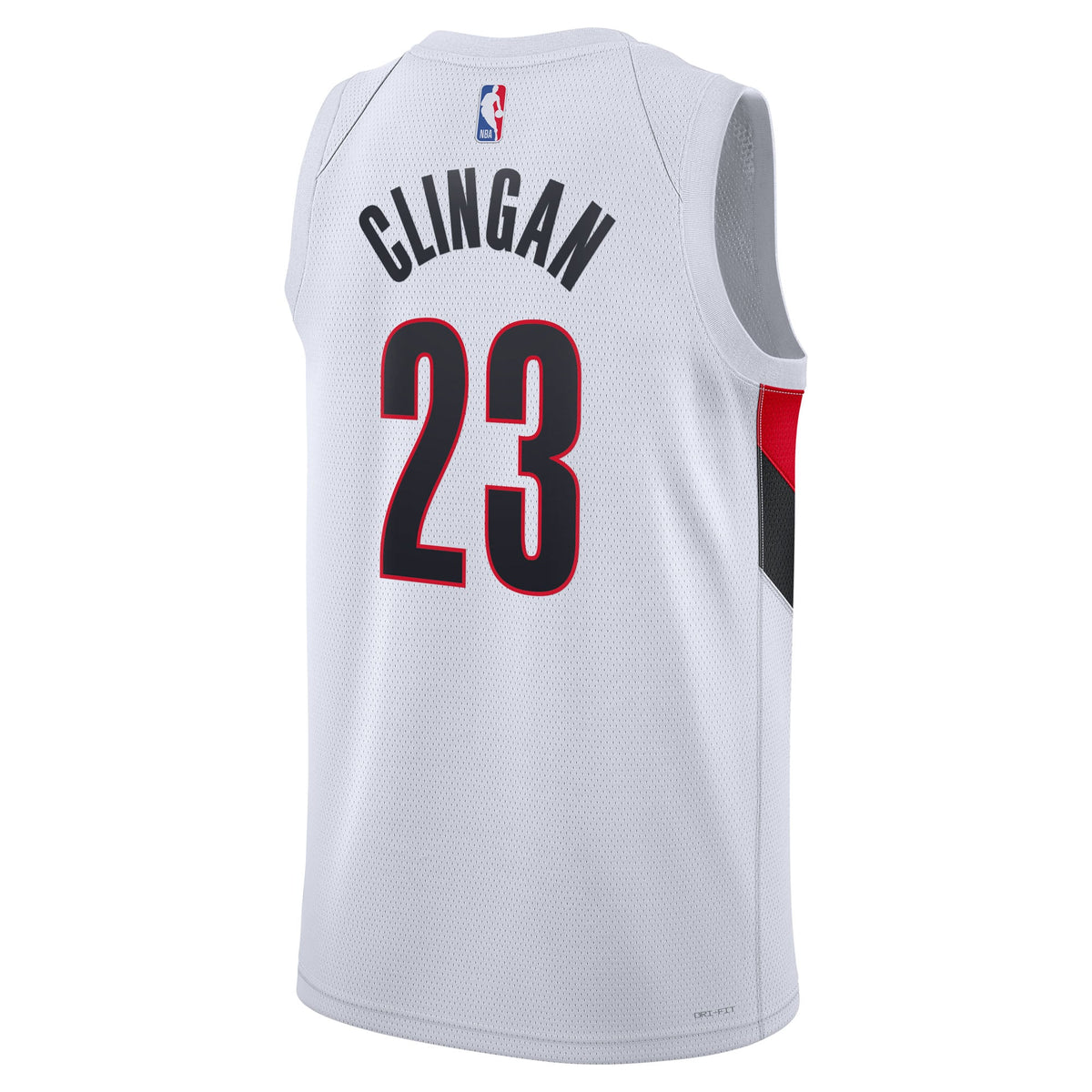 Unisex Portland Trail Blazers Donovan Clingan Nike White Swingman Jersey - Association Edition product image 4, provided for
