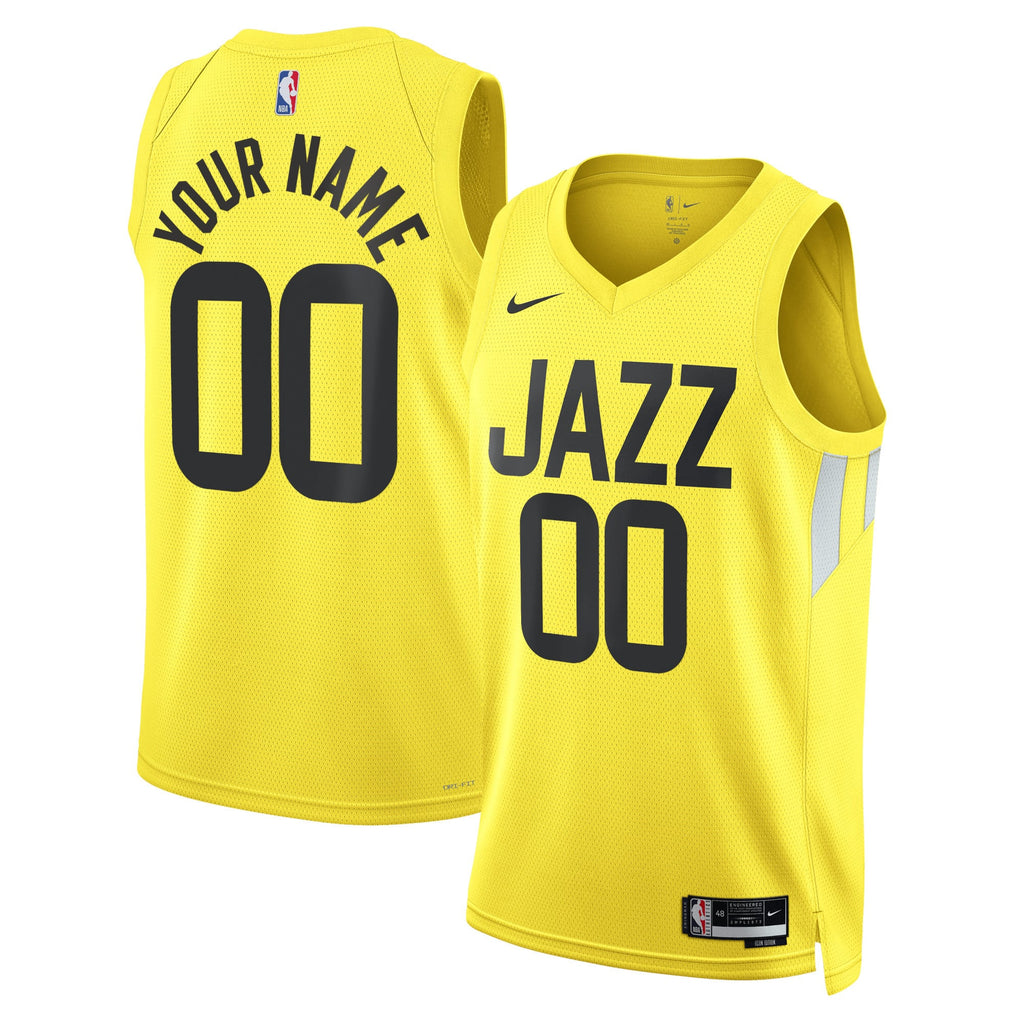 Unisex Utah Jazz Nike Gold Swingman Custom Jersey - Icon Edition product image 2, provided for visual reference and product