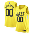 Unisex Utah Jazz Nike Gold Swingman Custom Jersey - Icon Edition product image 1, provided for visual reference and product