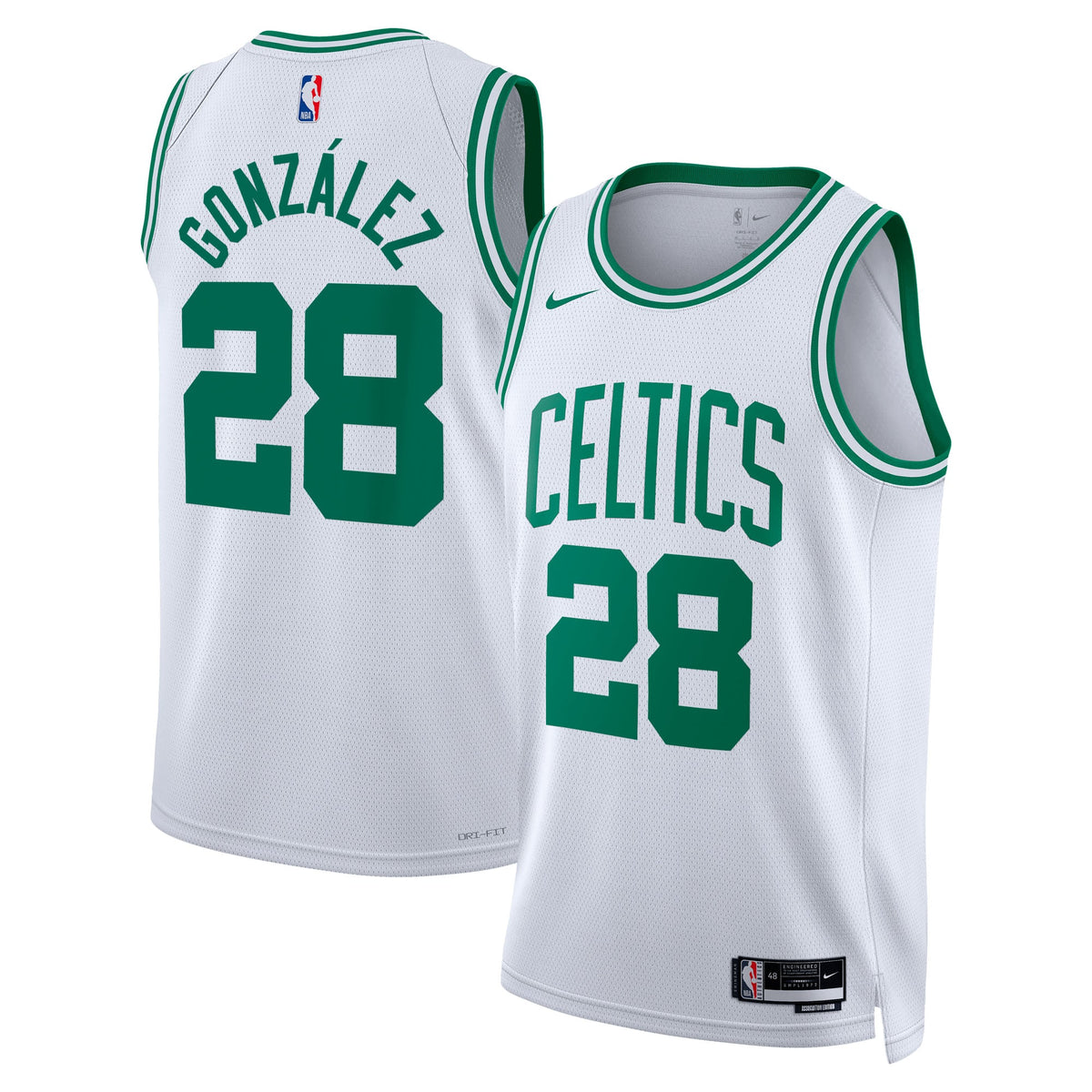 Unisex Boston Celtics Hugo González Nike White Swingman Jersey - Association Edition product image 1, provided for visual