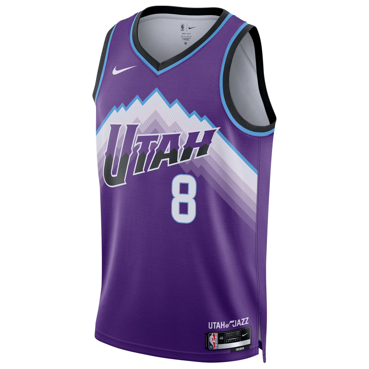Unisex Utah Jazz Isaiah Collier Nike Purple Swingman Jersey - Icon Edition product image 3, provided for visual reference