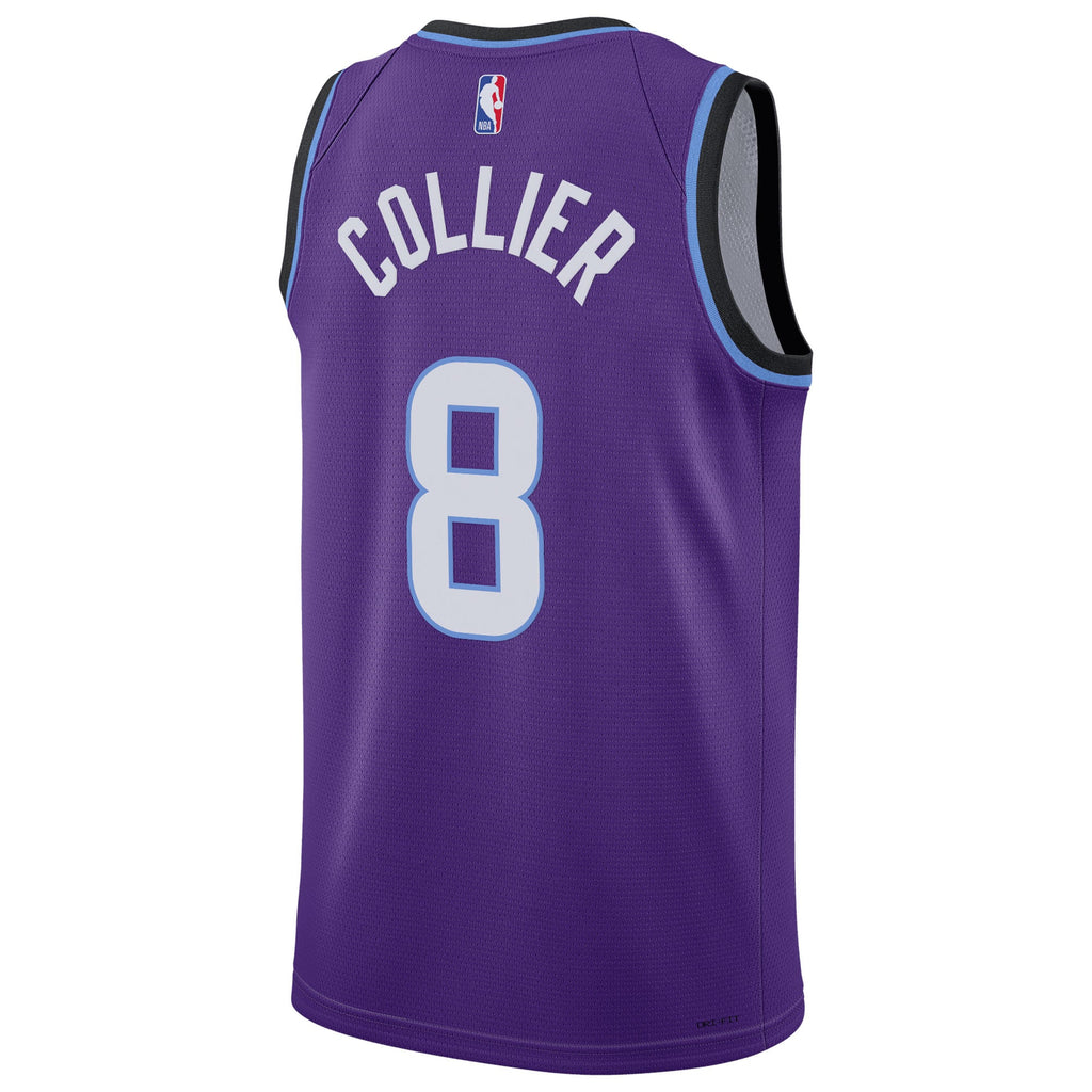 Unisex Utah Jazz Isaiah Collier Nike Purple Swingman Jersey - Icon Edition product image 4, provided for visual reference