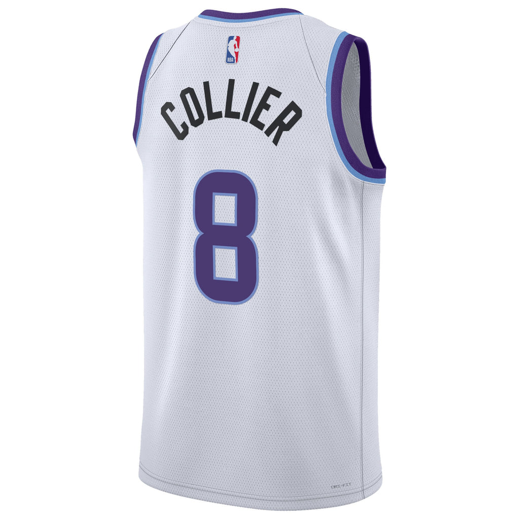 Unisex Utah Jazz Isaiah Collier Nike White Swingman Jersey - Association Edition product image 4, provided for visual