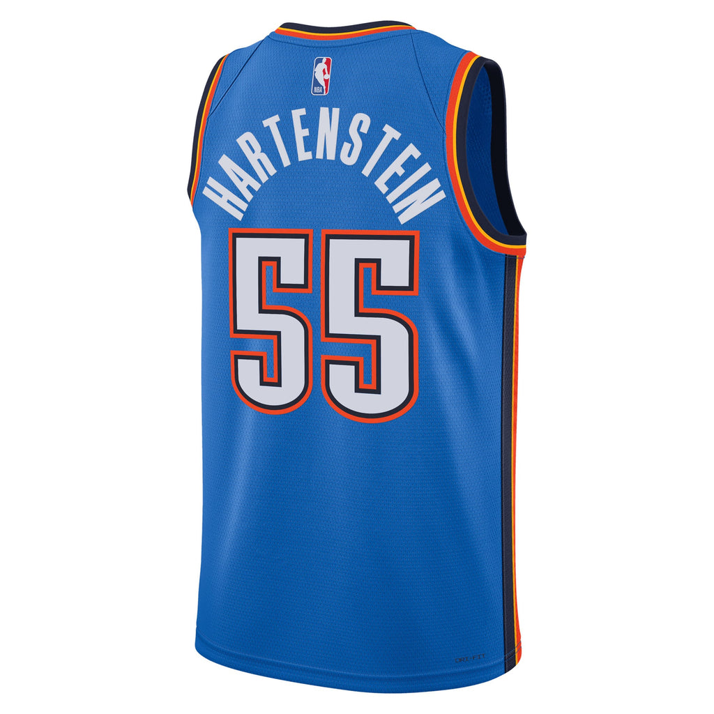 Unisex Oklahoma City Thunder Isaiah Hartenstein Nike Blue Swingman Player Jersey - Icon Edition product image 4, provided