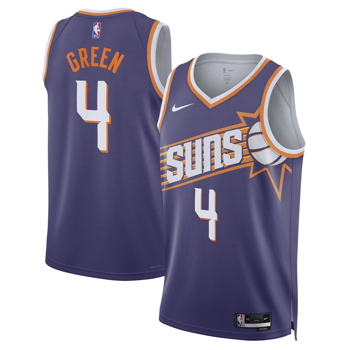 Unisex Phoenix Suns Jalen Green Nike Purple Swingman Jersey - Icon Edition product image 2, provided for visual reference