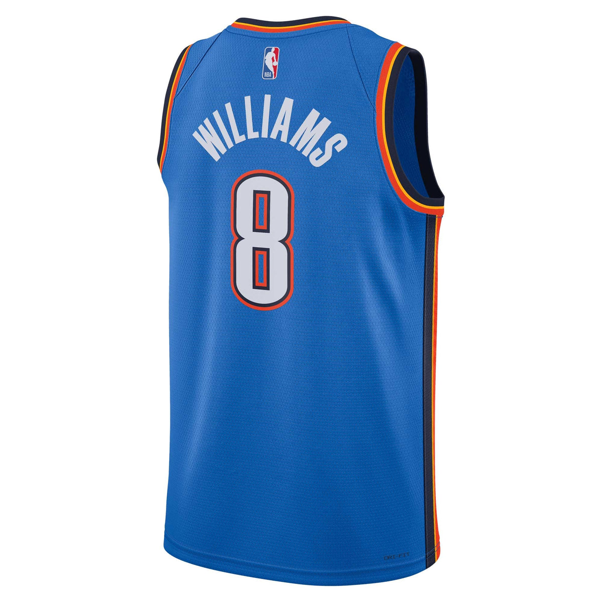 Unisex Oklahoma City Thunder Jalen Williams Nike Blue Swingman Jersey - Icon Edition product image 4, provided for visual