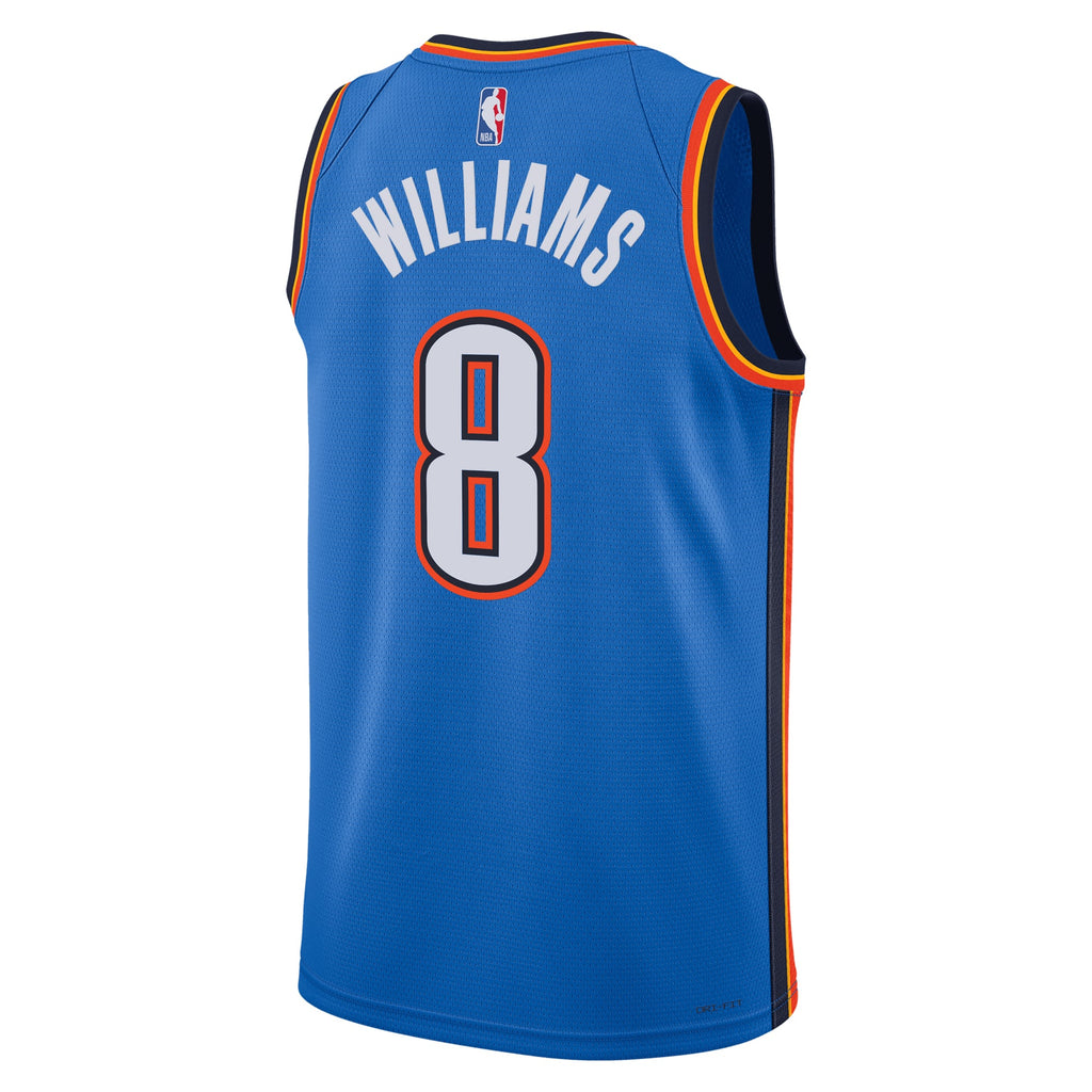 Unisex Oklahoma City Thunder Jalen Williams Nike Blue Swingman Replica Jersey - Icon Edition product image 4, provided for