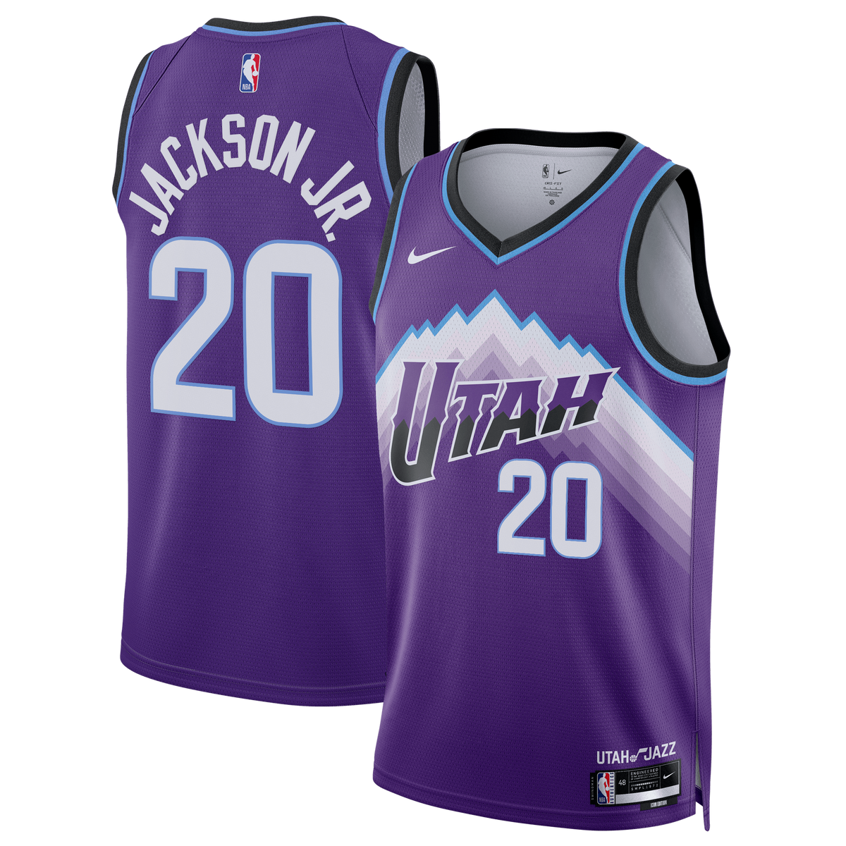 Unisex Utah Jazz Jaren Jackson Jr. Nike Purple Swingman Jersey - Icon Edition product image 2, provided for visual reference