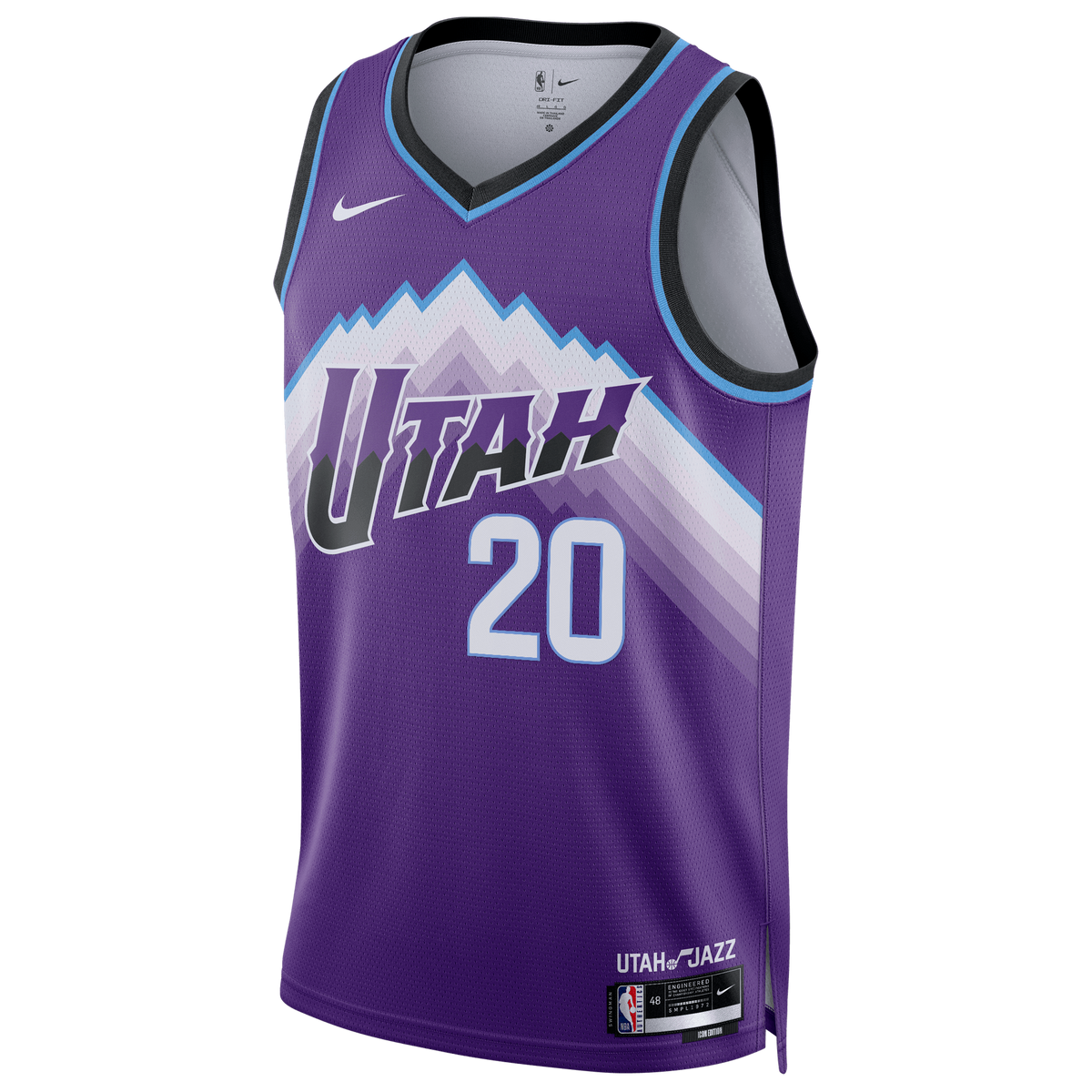 Unisex Utah Jazz Jaren Jackson Jr. Nike Purple Swingman Jersey - Icon Edition product image 3, provided for visual reference