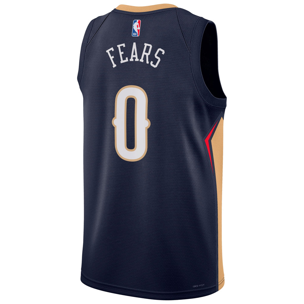 Unisex New Orleans Pelicans Jeremiah Fears Nike Navy Swingman Player Jersey - Icon Edition product image 4, provided for