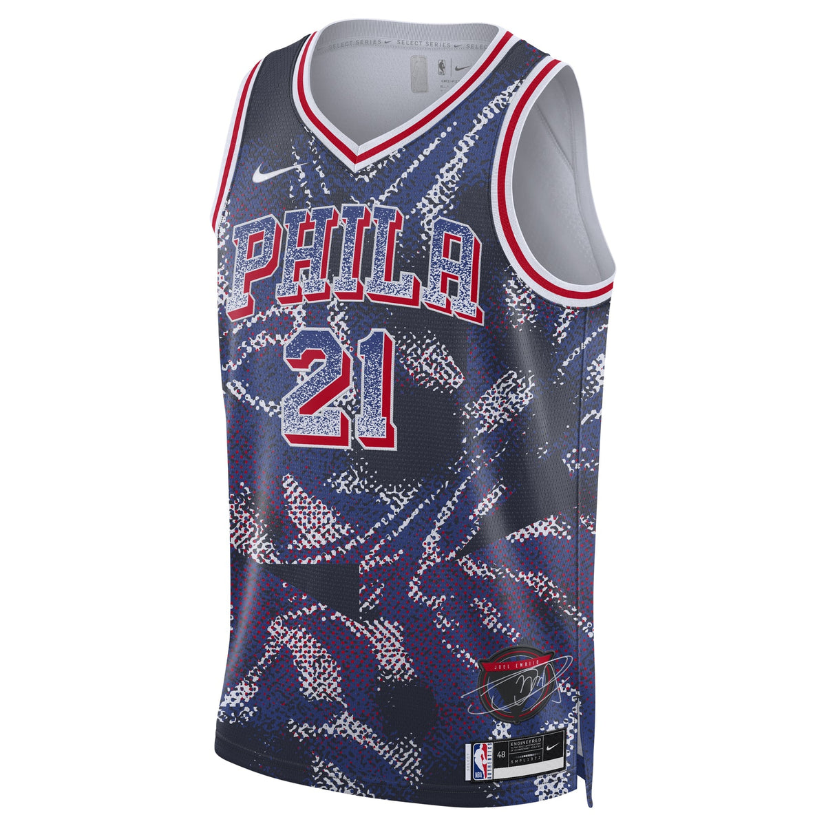 Unisex Philadelphia 76ers Joel Embiid Nike Navy 2025 Select Series Swingman Player Jersey product image 3, provided for
