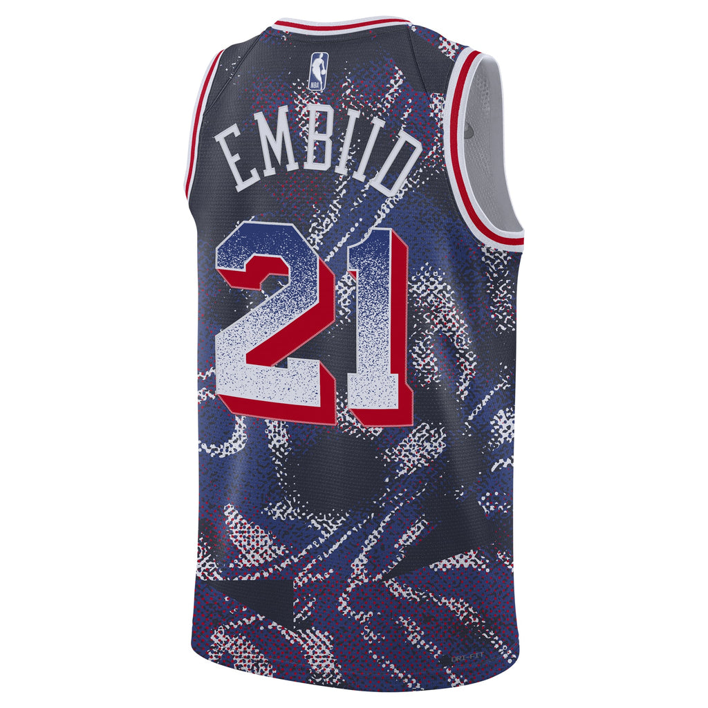 Unisex Philadelphia 76ers Joel Embiid Nike Navy 2025 Select Series Swingman Player Jersey product image 4, provided for
