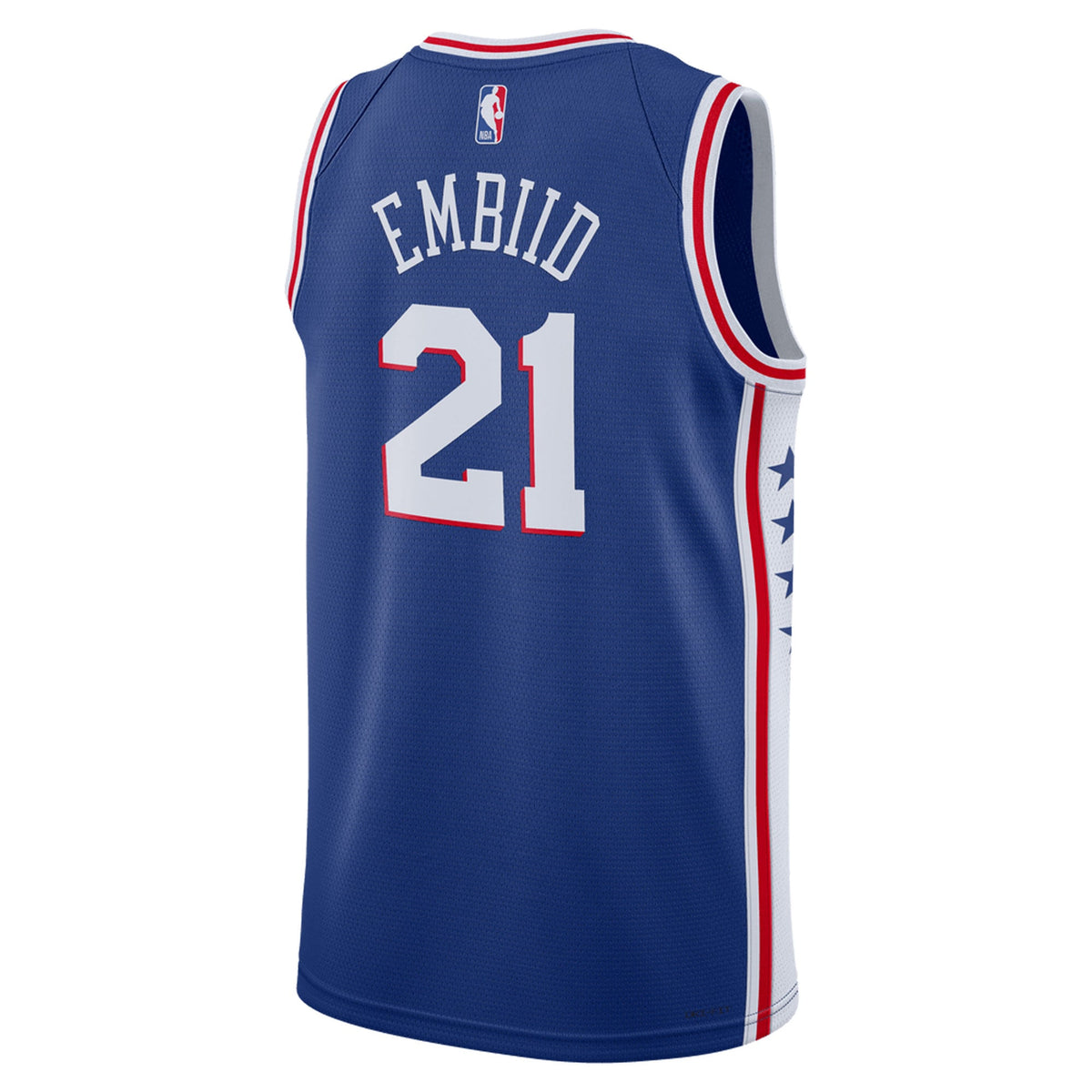 Unisex Philadelphia 76ers Joel Embiid Nike Royal Swingman Jersey - Icon Edition product image 4, provided for visual