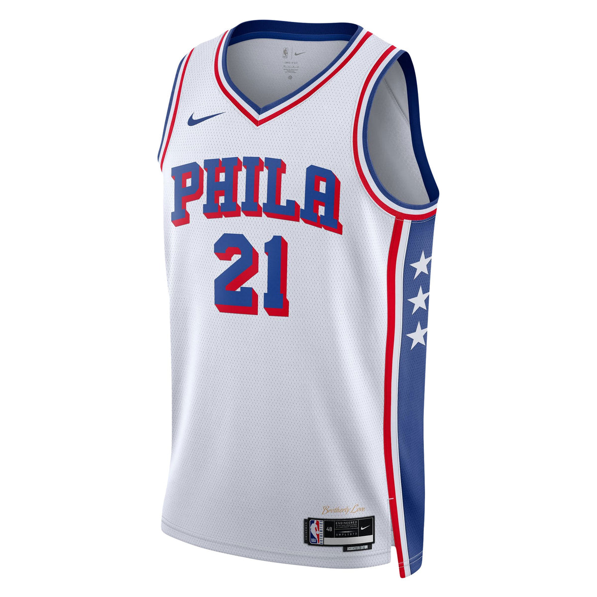 Unisex Philadelphia 76ers Joel Embiid Nike White Swingman Jersey - Association Edition product image 3, provided for visual