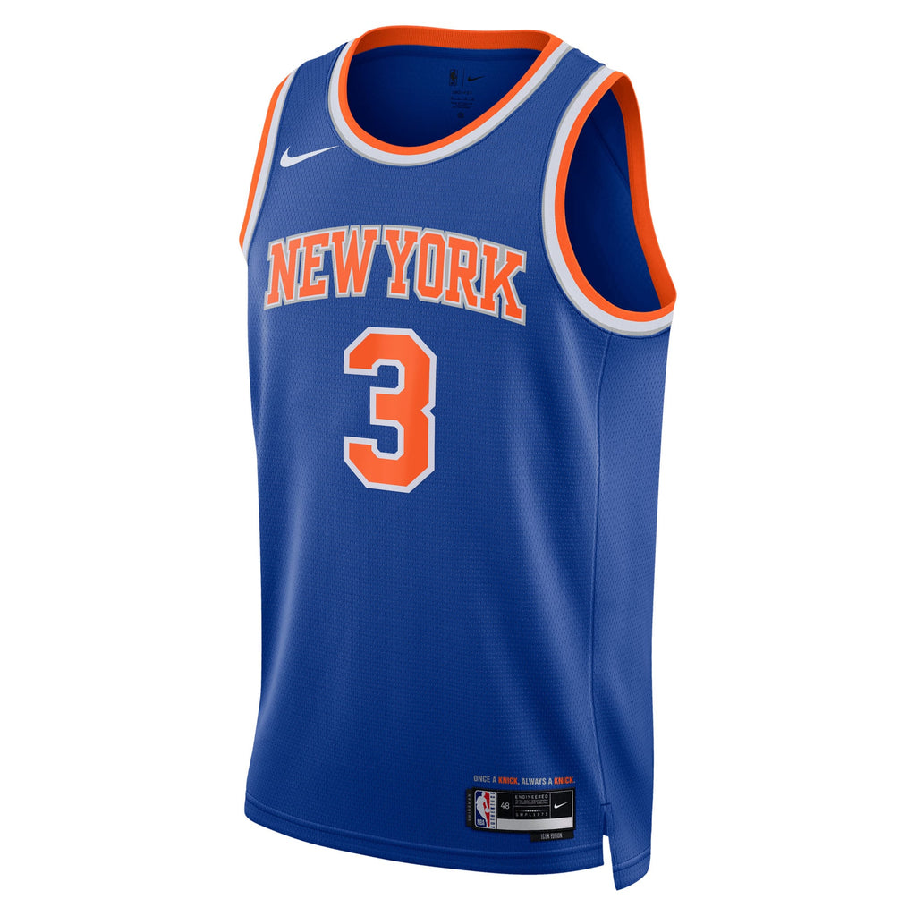 Unisex New York Knicks Josh Hart Nike Blue Swingman Jersey - Icon Edition product image 3, provided for visual reference and