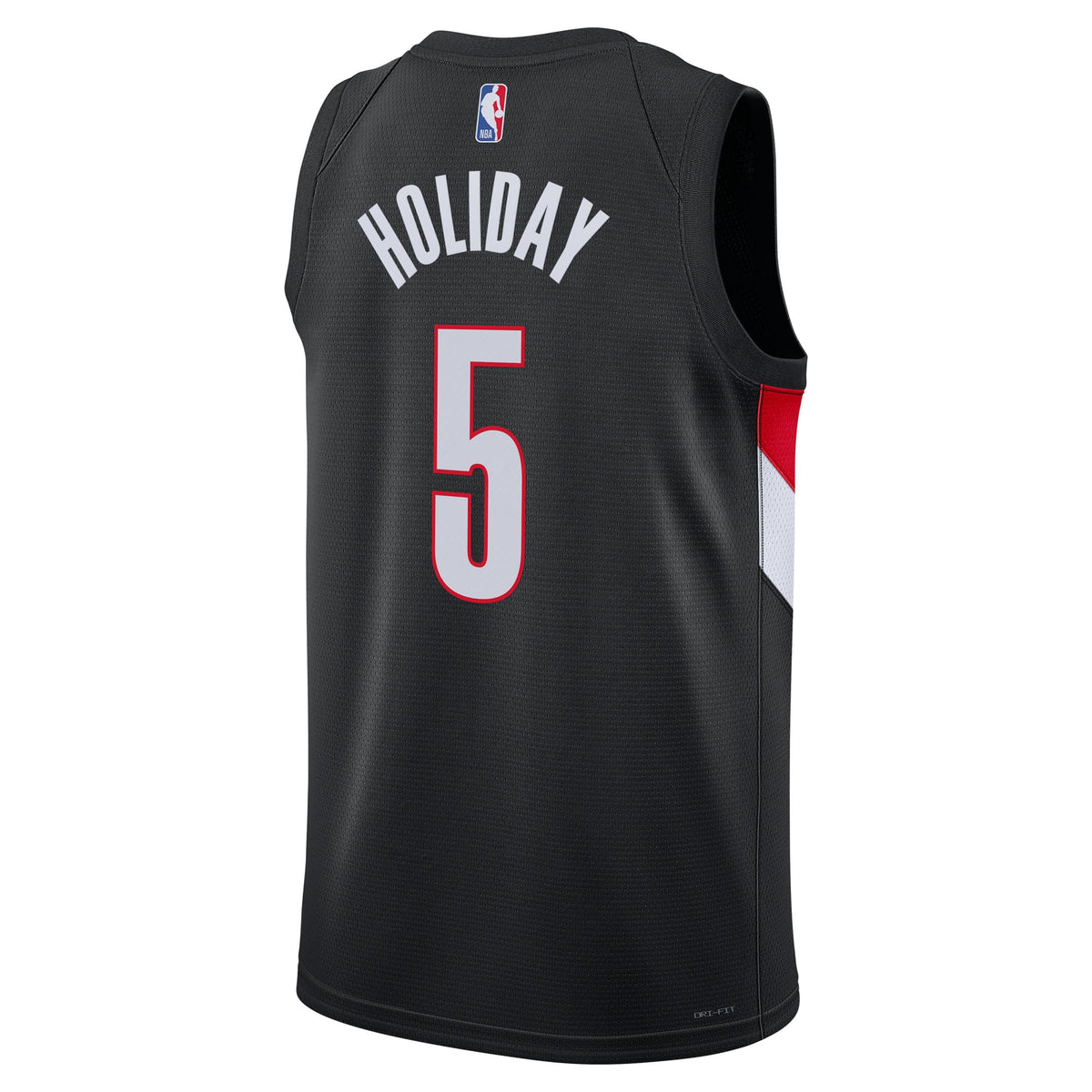 Unisex Portland Trail Blazers Jrue Holiday Nike Black Swingman Jersey - Icon Edition product image 4, provided for visual