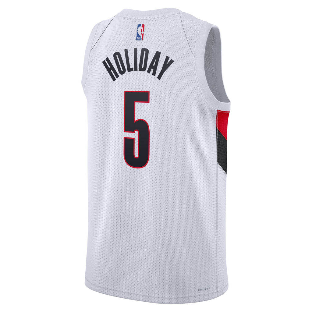 Unisex Portland Trail Blazers Jrue Holiday Nike White Swingman Jersey - Association Edition product image 4, provided for