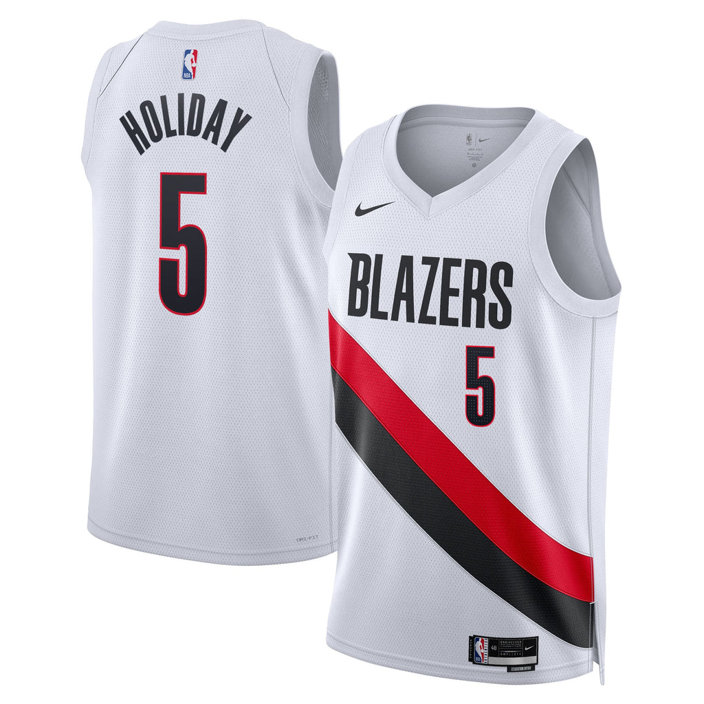 Unisex Portland Trail Blazers Jrue Holiday Nike White Swingman Jersey - Association Edition product image 1, provided for