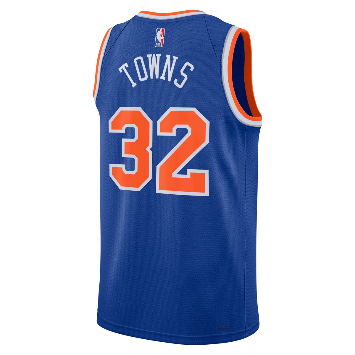 Unisex New York Knicks Karl-Anthony Towns Nike Blue Swingman Jersey - Icon Edition product image 4, provided for visual