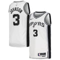 Unisex San Antonio Spurs Keldon Johnson Nike White Swingman Jersey - Association Edition product image 1, provided for