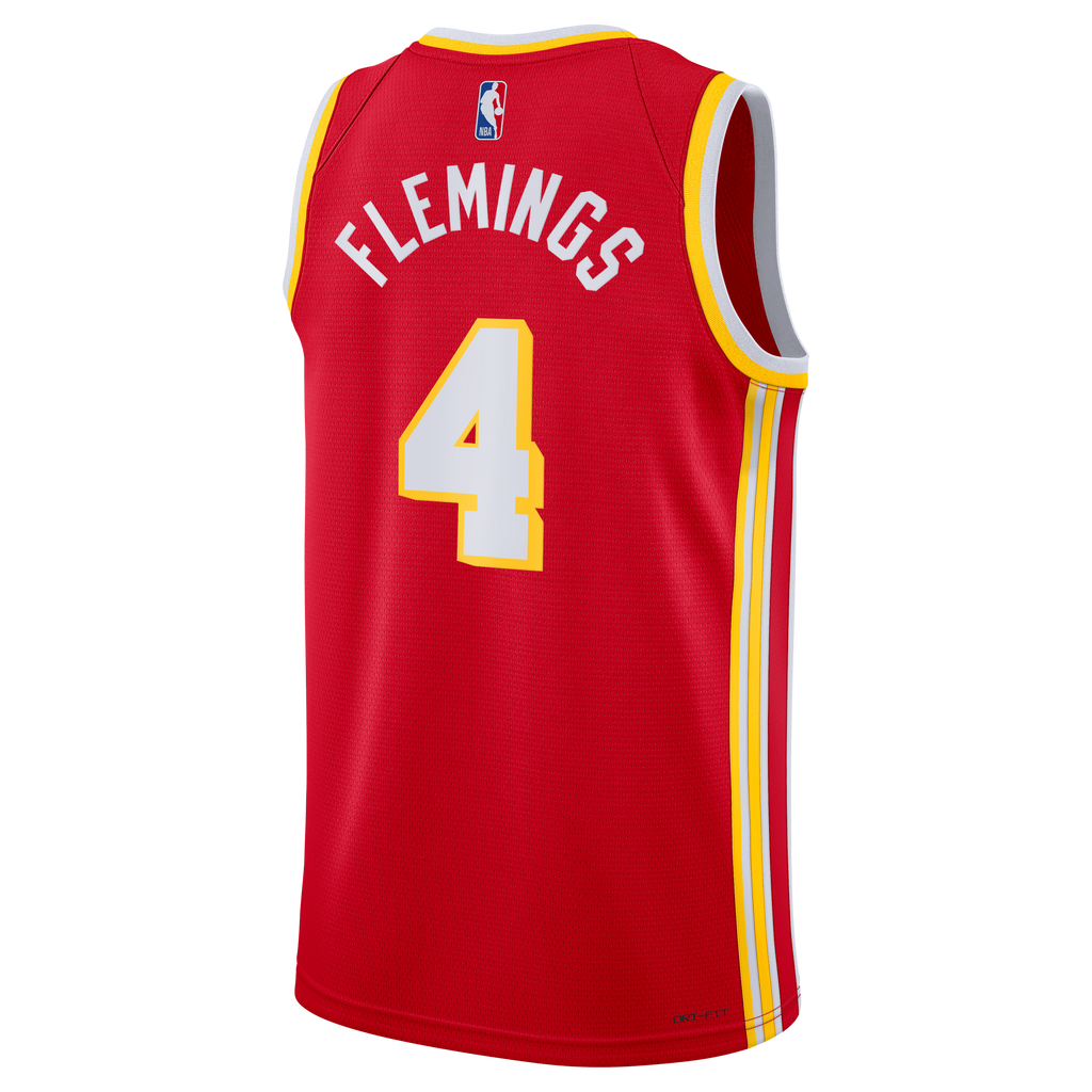 Unisex Atlanta Hawks Kingston Flemings Nike Red Swingman Jersey - Icon Edition product image 4, provided for visual