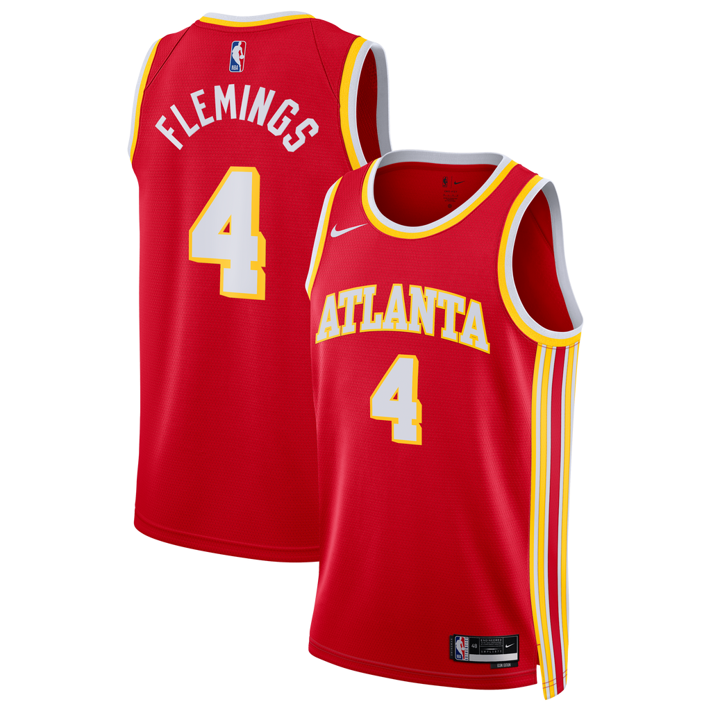 Unisex Atlanta Hawks Kingston Flemings Nike Red Swingman Jersey - Icon Edition product image 1, provided for visual