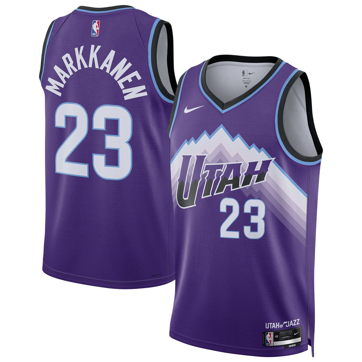 Unisex Utah Jazz Lauri Markkanen Nike Purple Swingman Jersey - Icon Edition product image 2, provided for visual reference