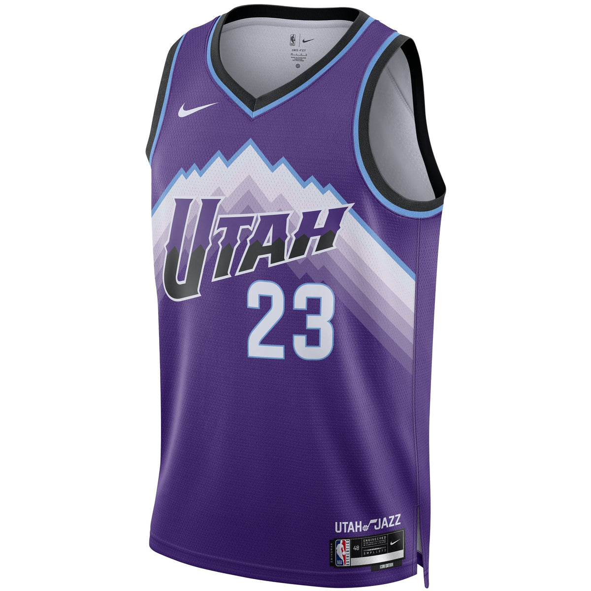 Unisex Utah Jazz Lauri Markkanen Nike Purple Swingman Jersey - Icon Edition product image 3, provided for visual reference