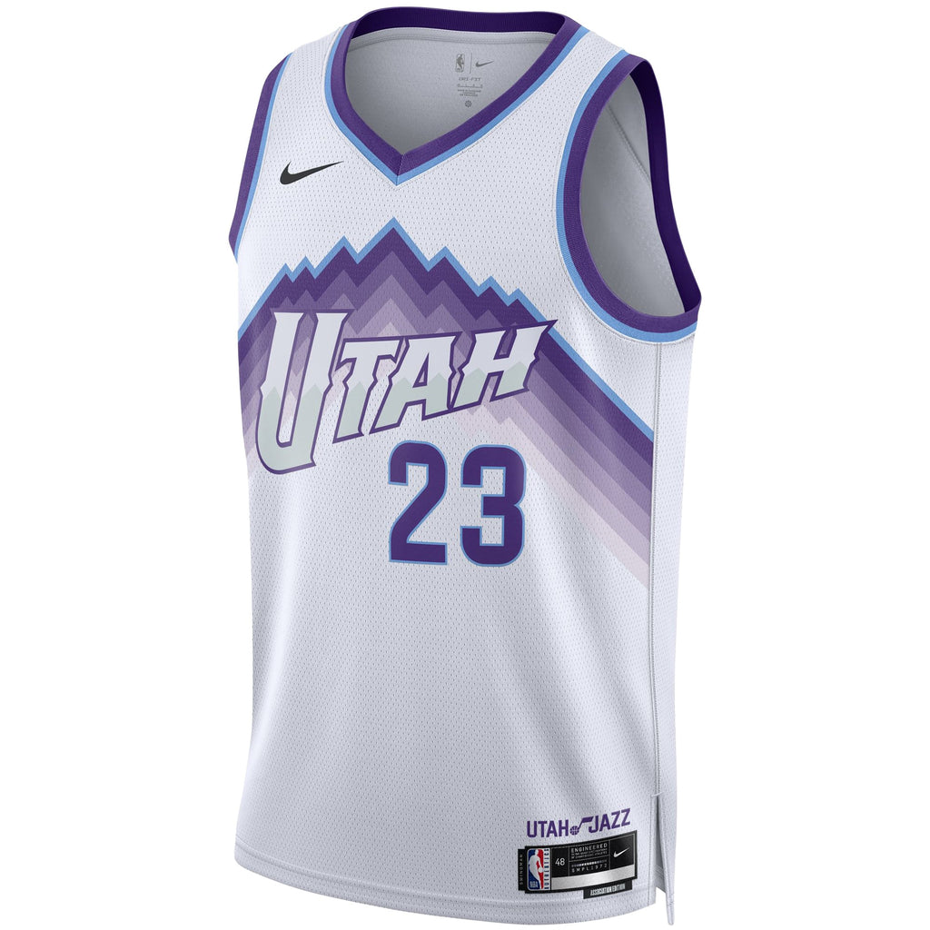 Unisex Utah Jazz Lauri Markkanen Nike White Swingman Jersey - Association Edition product image 3, provided for visual