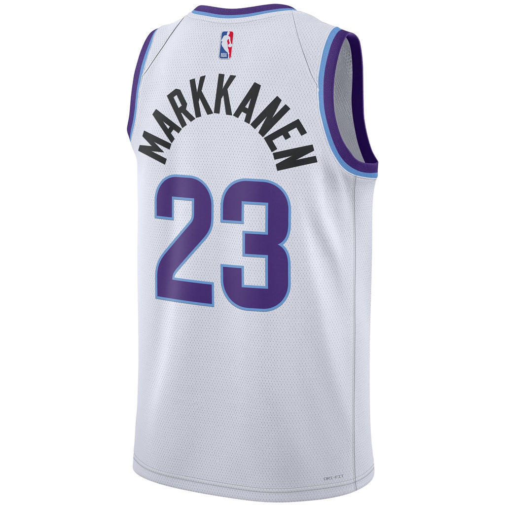 Unisex Utah Jazz Lauri Markkanen Nike White Swingman Jersey - Association Edition product image 4, provided for visual