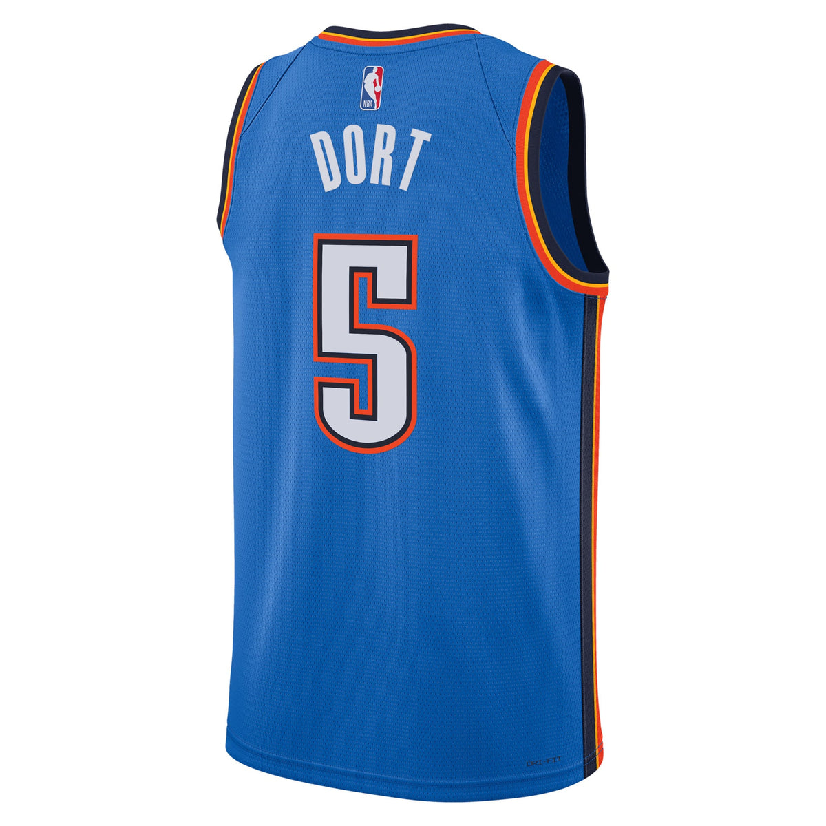 Unisex Oklahoma City Thunder Luguentz Dort Nike Blue Swingman Jersey - Icon Edition product image 4, provided for visual